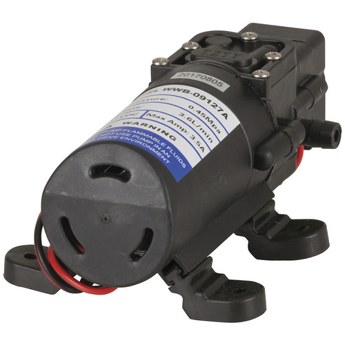 12 Volt Water Pump 3.6 LPM for  camp showers and general applications.