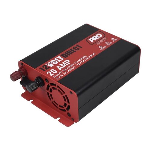 12 Volt Direct 20 Amp IP22 Pro Series Smart Battery Charger Lithium Compatible
