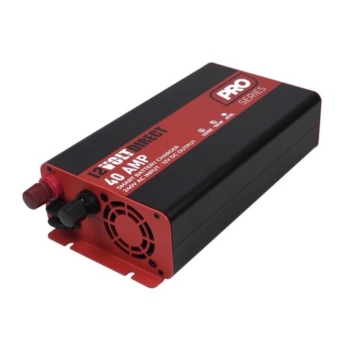 12 Volt Direct 40 Amp Smart Battery Charger Lithium Compatible