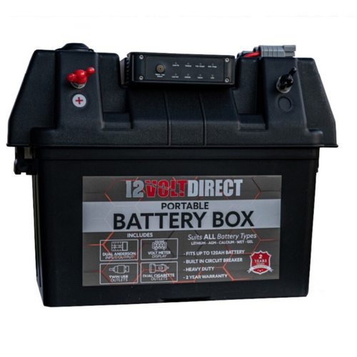 20 Amp Plug & Play Portable Dual Battery Box Powerstation Kit w/ integrated DC to DC Charger