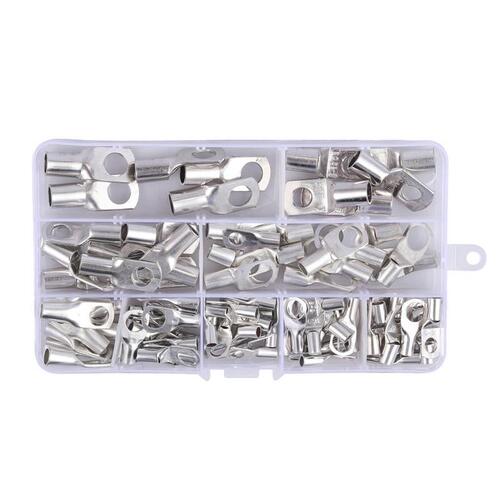12 Volt Direct 100 Pack Copper Crimp Battery Terminal Lugs Set