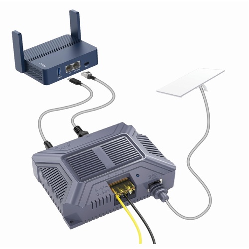 12 Volt Power Converter Kit for Starlink V3 Dish & Cudy TR3000 Modem – 12V/24V Input, High-Power PoE, Dual USB