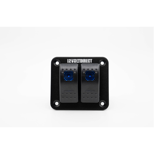 Twin Switch Panel - Blue