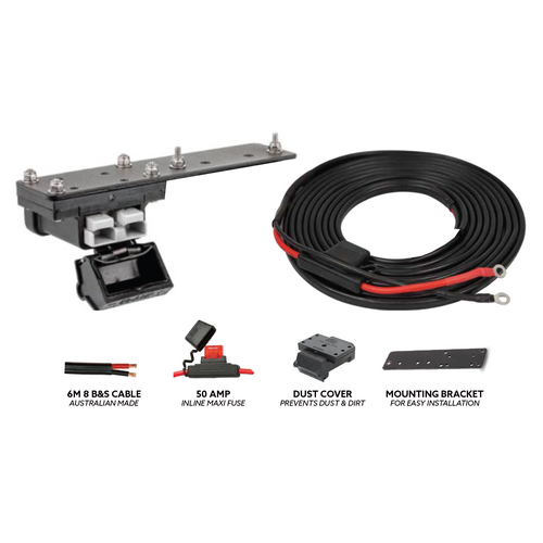 Rear Anderson Plug Wiring Harness Kit w/ Inline 50A Maxi Fuse