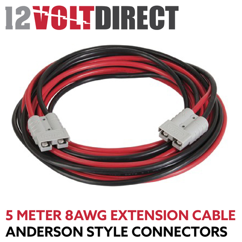 50A 5 Meter Anderson Style Connector Extension Adapter Lead 8 AWG / 8 B&S
