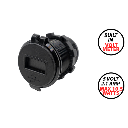 Twin USB Type A 4.2 Amp with QC 3.0  & Volt Meter