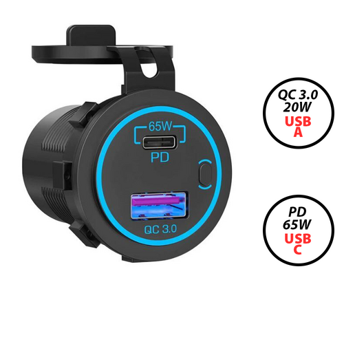 83W 12V USB-C PD Car Charger with QC 3.0 – Laptop & Device Fast Charging