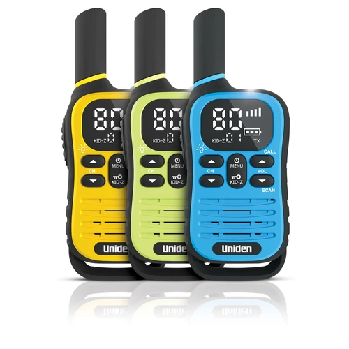 Uniden 3 Pack UH45-3MAX - 2-Way UHF Radio with Kid-Zone Plus Feature