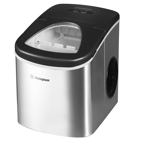 Westinghouse Ice Maker – 12kg, 1.3L, Portable Stainless Steel Countertop Machine